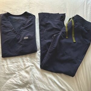 FIGS Quiet Navy Scrub Set